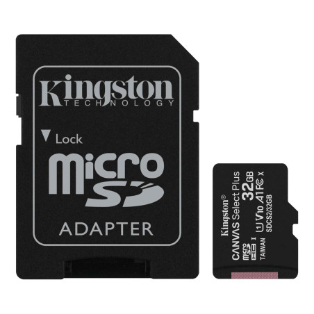 Carte Mémoire Kingston 32 Go - Micro SDHC + A | Smarty Paris